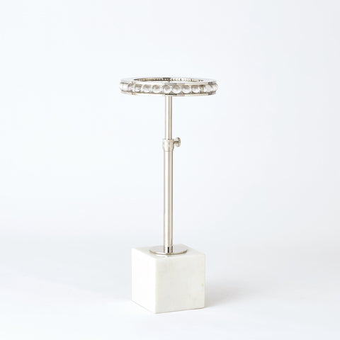 Contemporary Space Saving Round Drink Table with Adjustable Height