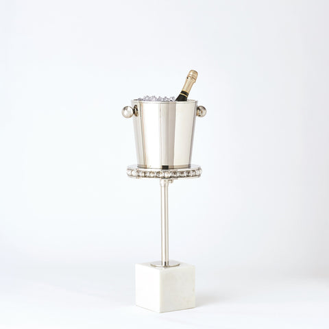 Contemporary Space Saving Round Drink Table with Adjustable Height