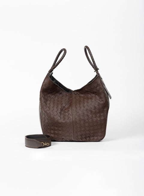 Casual Handwoven Braided Basket Weave Convertible Tote