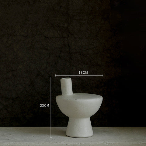 Decorating Essentials Modern Asymmetrical Matte Table Vase