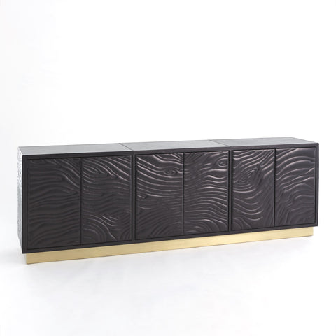 Modern Abstract Accent Cabinet in Matte Finish