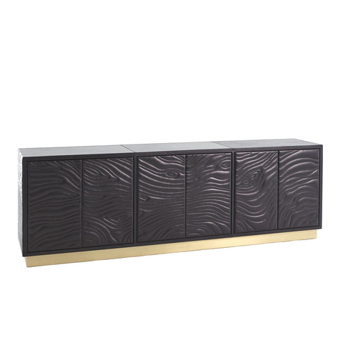 Modern Abstract Accent Cabinet in Matte Finish