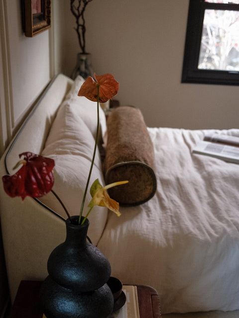 Artful Traditionalist Reversible Bolster with Contrast Trim Pillow