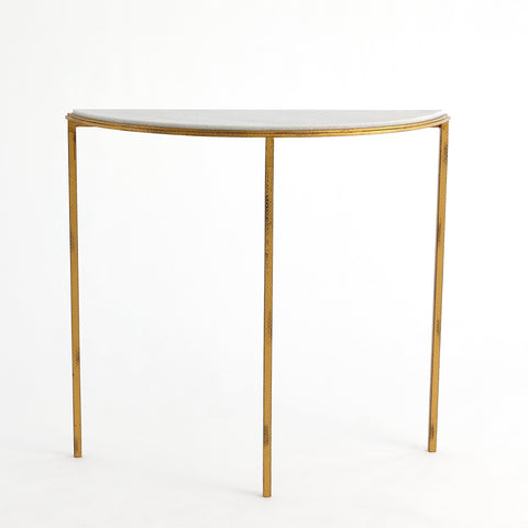 Global Views Timeless Minimalist Contemporary Semi-Circle Console