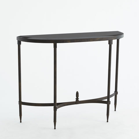 Timeless Minimalist Modern Semi-Circle Fluted Entryway Console