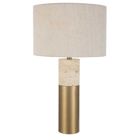 Gravitas Column Table Lamp in Brass Contemporary Style
