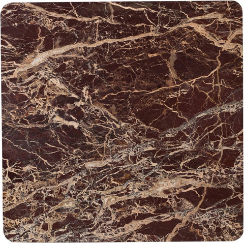 Meridian Furniture Inc. Livorno Modern Cherry Marble Square Coffee Table - 39 W