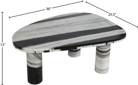 Meridian Furniture Inc. Messina Modern Drum Freeform Coffee Table - 36 W