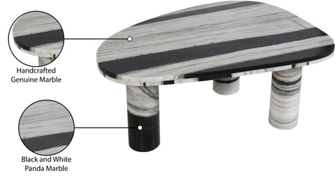 Meridian Furniture Inc. Messina Modern Drum Freeform Coffee Table - 36 W