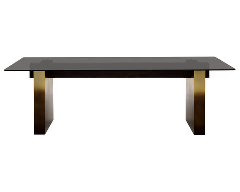 Sunpan Modern Rectangle Dining Table with Block Frame