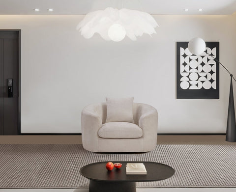 Penelope Timeless Minimalist Contemporary Barrel Accent Chair