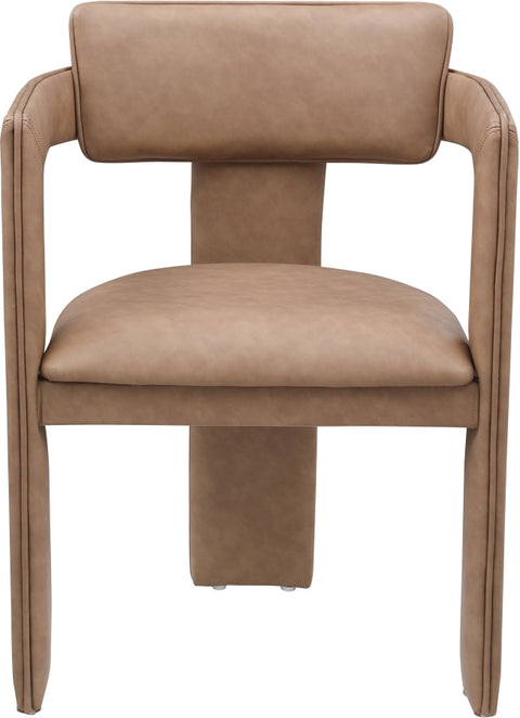 Brenda Timeless Minimalist Modern Barrel Back Dining Armchair