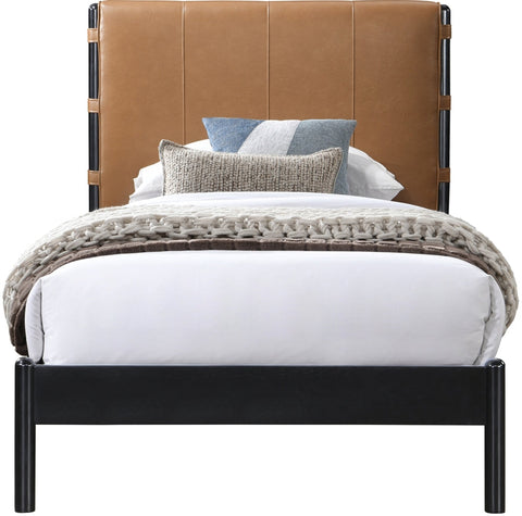 Abigail Vegan Leather Upholstered Twin Bed