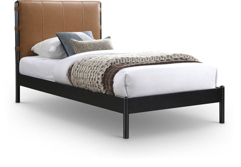Abigail Vegan Leather Upholstered Twin Bed