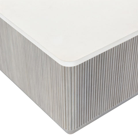 Bernhardt Nature-Driven Modernist Fluted Drum Coffee Table