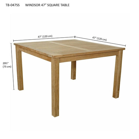 Outdoor Living & Garden Farm Minimalist Square Dining Table