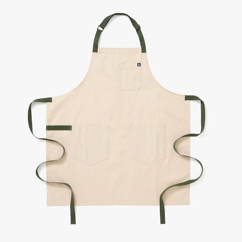 Bib Solid Adjustable Apron with Patch Pockets