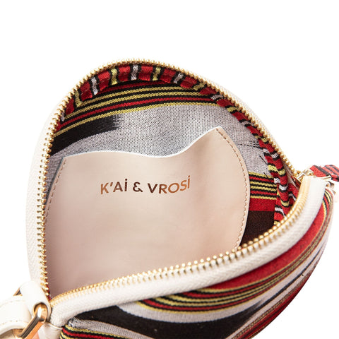 Stripe Zipper Crossbody