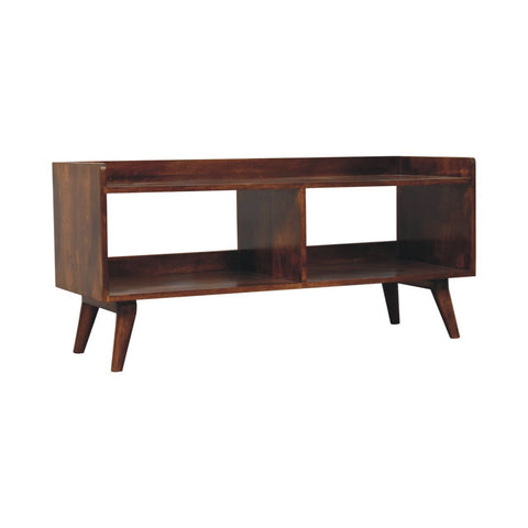 Mid Century Minimalist Solid Wood Media Console