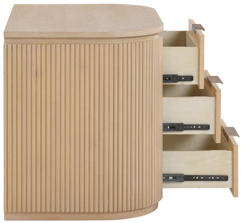 Astrid Solid Wood And Oak Veneer Nightstand