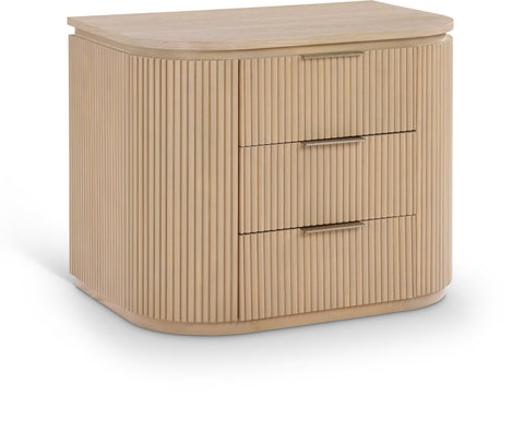 Astrid Solid Wood And Oak Veneer Nightstand