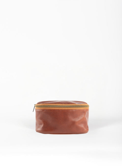 Handmade Mahogany Hip Bag with Adjustable Straps