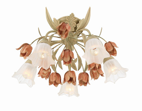 Southport Vintage Handcrafted Candelabra Semi Flush Mount Ceiling Light