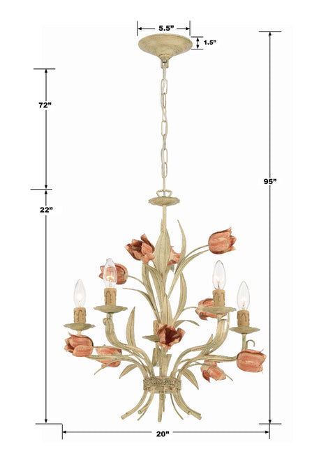 Southport Vintage Handcrafted Chandelier Ceiling Light