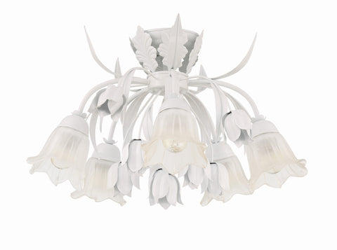Southport Vintage Handcrafted Candelabra Semi Flush Mount Ceiling Light