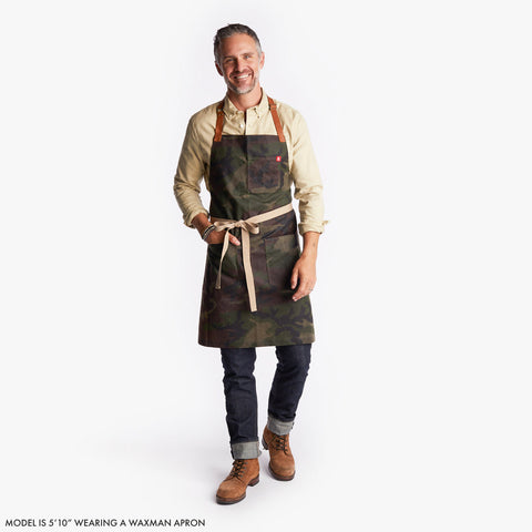 Bib Camouflage Adjustable Apron with Patch Pockets