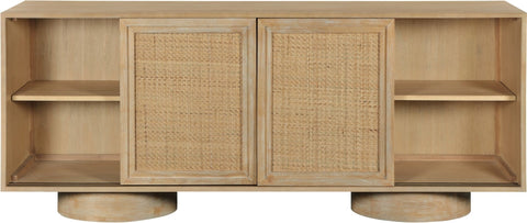 Contemporary Organic Rattan Sideboard Cabinet
