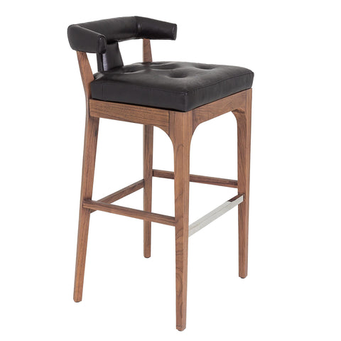 Timeless Minimalist Modern Tufted Upholstered Bar Stool
