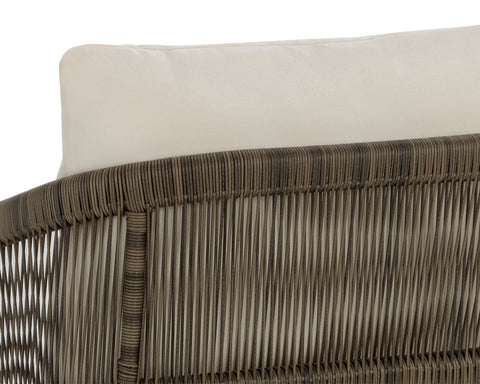 Outdoor Living and Garden Modern Barrel Upholstered Accent Chair