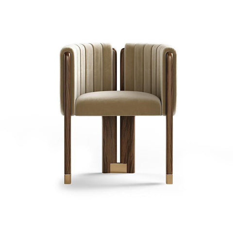 Timeless Minimalist Barrel Upholstered Dining Armchair