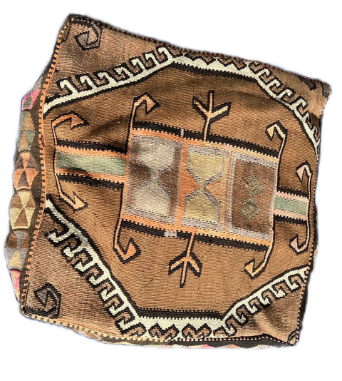 Artful Traditionalist Bohemian Handwoven Graphic Pillow Cover