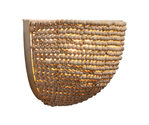 Barnacle Demi Coastal Handcrafted Sconce with Beads Wall Light