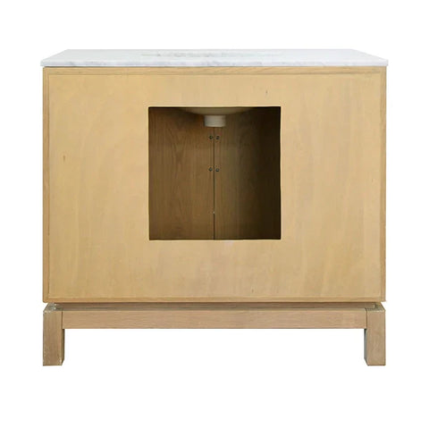 Worlds Away Bixby Art Deco Bathroom Vanity with Marble Top