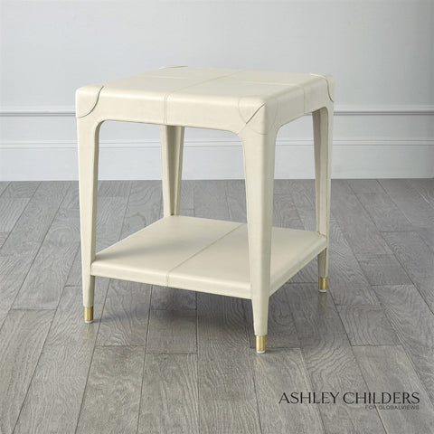 Global Views Timeless Minimalist Square Contemporary End Table