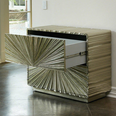 Art Deco Space Saving Mirrored Accent Chest