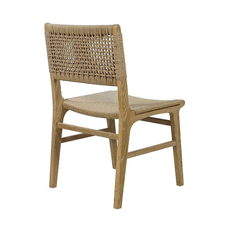 Monroe Timeless Minimalist Bohemian Woven Dining Side Chair