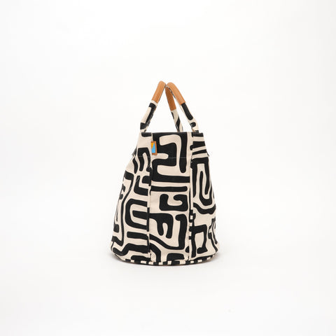 Abstract Graphic Drawstring Tote