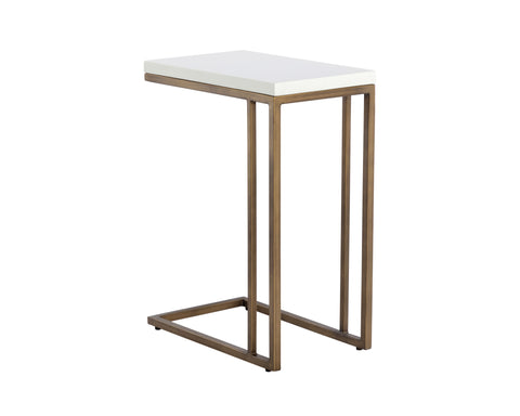 Sawyer Timeless Minimalist C Table in White End Table
