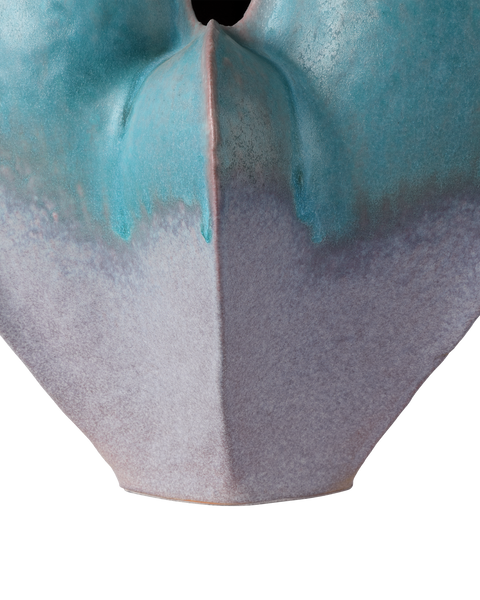 Decorating Essentials Asymmetrical Art Vase with Reactive Glaze