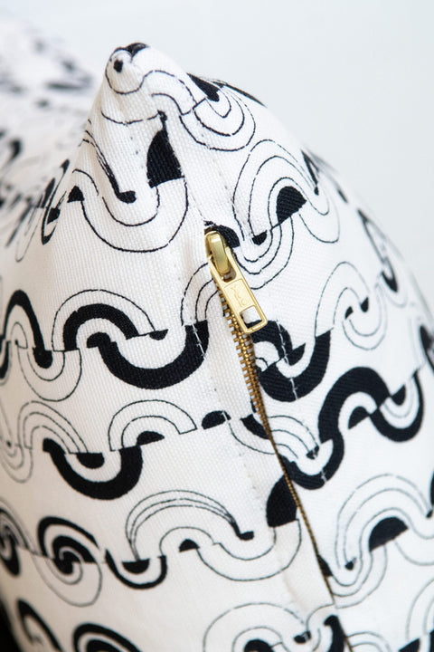 Powered by People Contemporary Graphic Accent Pillow with Zipper Closure - 20 x 20