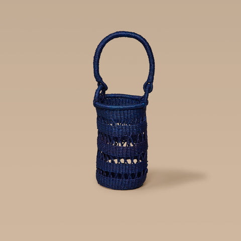 Handmade Basket Weave Wine Bag with Open Top