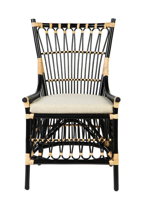 Outdoor Living & Garden Bohemian Dining Armchair with Slat Back