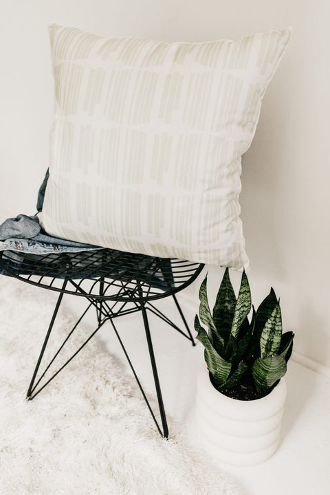 Monochromatic Minimalist Euro Square Pillow with Zipper Closure