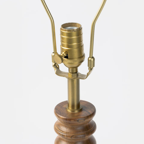 Classic Traditional Conical Table Lamp with Natural Brass Finish