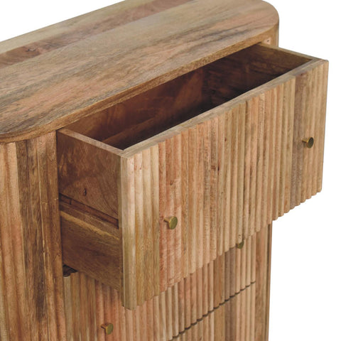 Modern Organic Bachelor Chest with Knob Drawer Chest
