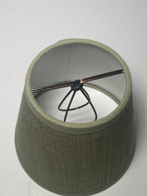 Pewter Grass cloth Empire Hardback Sconce Shade